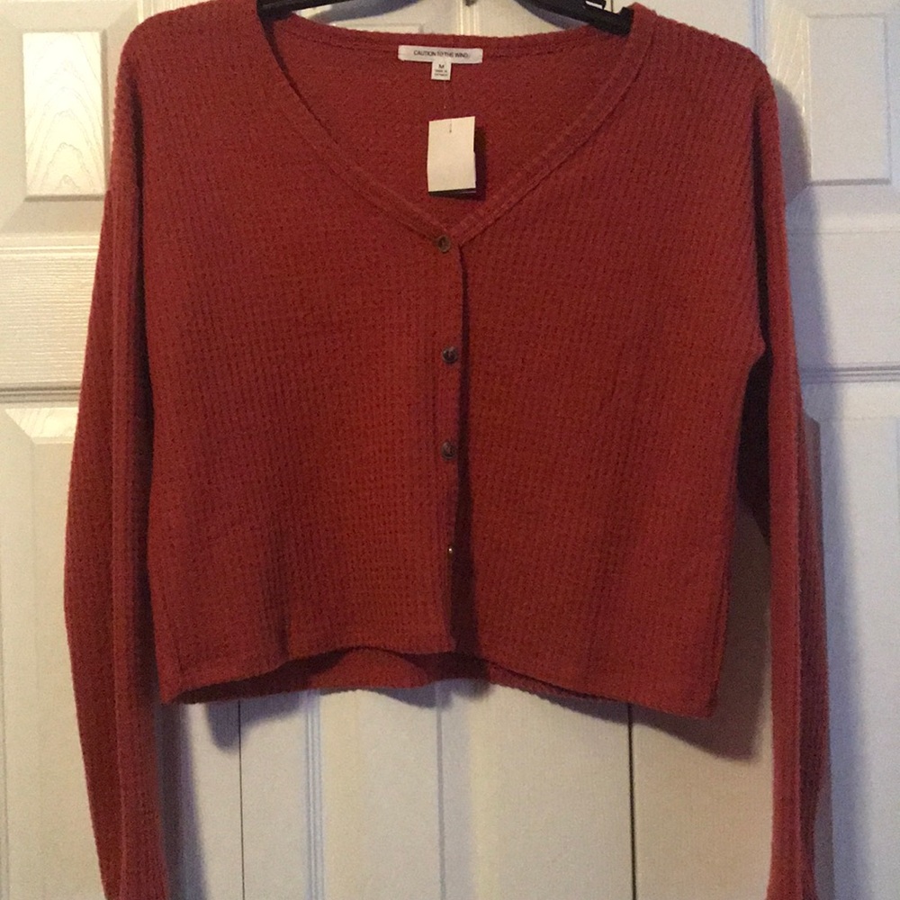 Caution to the Wind Burnt Orange Top
